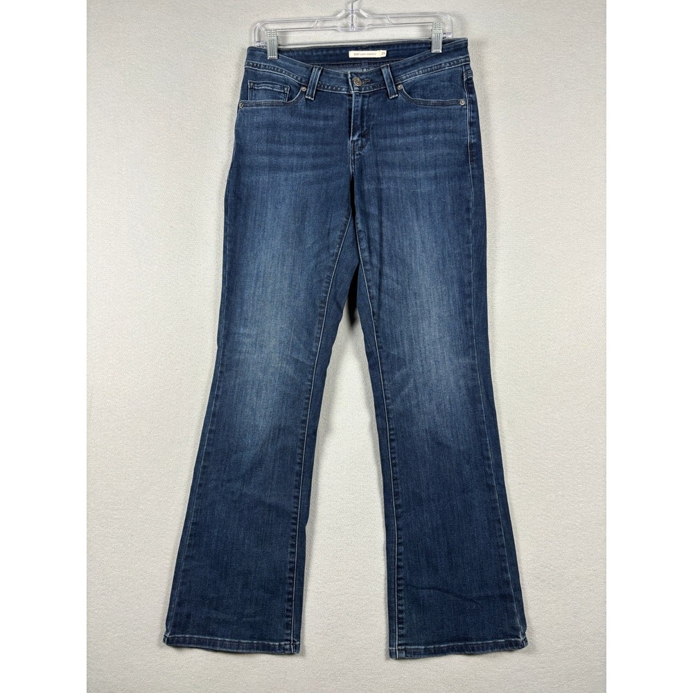 Levi's 529 Curvy Bootcut Jeans Dark Wash Stretch Size 29 Blue Denim